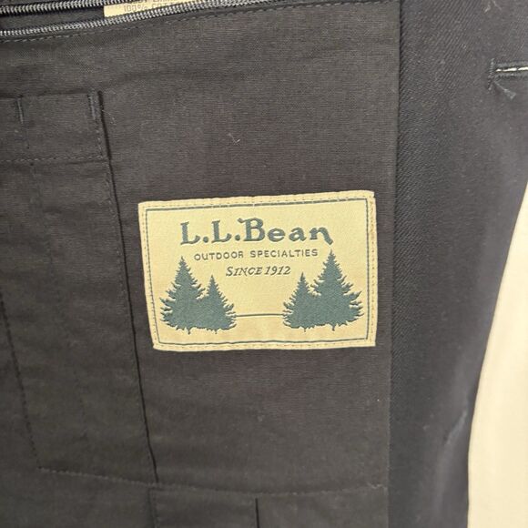 VTG LL Bean Suit Mens 52R Navy Blue 100% Wool Blazer and Comfort Waist Pants 44W - Picture 6 of 14